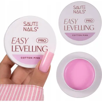 Lak na nehty Saute Nails Stavební Gel Easy Levelling Pro Cotton Pink Růžový BEZ TPO 50g