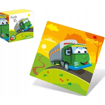 Puzzle Puzzle Multihra 16 dílků Puzzle 16 Dětské puzzle s motivem náklaďáku