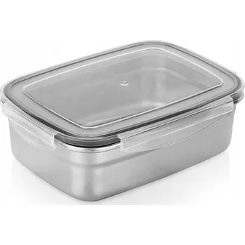 Dóza na potraviny OCELOVÁ NÁDOBA NA POTRAVINY S VÍKEM A TĚSNĚNÍM, OBĚDOVÝ BOX, VZDUCHOTĚSNÁ