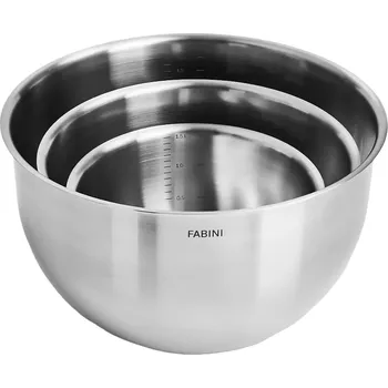 FABINI Mísy Nerezové Ø 16 cm, Ø 20 cm, Ø 24 cm 3 díly