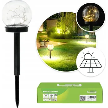 Venkovní osvětlení Solární LED koule k zapíchnutí, sloupek, voděodolná lampa, 3000K, IP44 LLS
