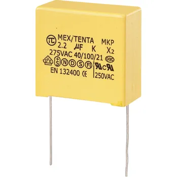 TRU COMPONENTS MKP-X2 1 ks odrušovací kondenzátor MKP-X2 radiální 2 µF 275 V/AC 10 procent 27.5 mm (d x š x v) 32 x 15 x 30 mm