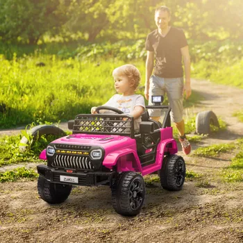Dětské elektrovozidlo Elektrické autíčko pro děti 4x4 Buggy | černé + růžové