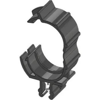 Stahovací páska WKK Klip na hrany zástrčný ART005915 Průměr svazku (pevný)=17 mm tepelně stabilizovaná, kabelový svazek, podélná montáž černá 1 ks