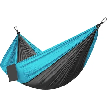 Houpací síť Aga Cestovní houpací síť 270x140 cm Černo-modrá