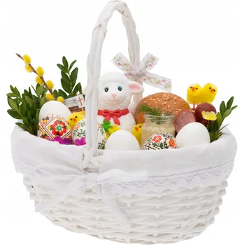 Nákupní košík Košík proutěný bílý 1 ks