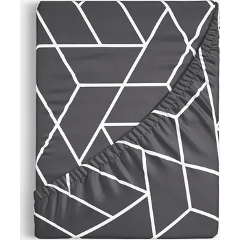 Prostěradlo Bavlněné napínací prostěradlo - Mozaika na tmavě šedém 120 x 200 cm