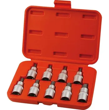 Gola hlavice Hlavice zástrčné 1/2", TORX T20-T60, sada 9ks, S2, EXTOL PREMIUM