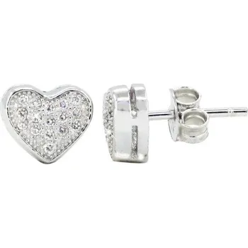 Náušnice Stříbrné náušnice Srdíčka AGUP1194 Beneto