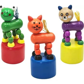 Dřevěná hračka dřevěné tancující zvířátko 10 cm