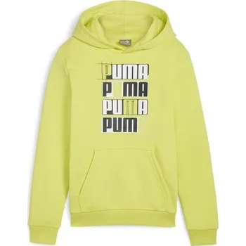 Dětská móda Dětská mikina Puma ESSENTIALS + LOGO LAB HOODIE B 164 Žlutá, Bílá