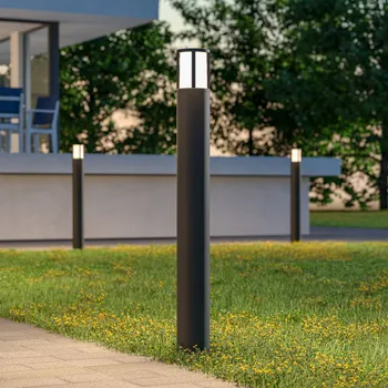 Venkovní osvětlení Deko-Light Světlo na cestu Facado II, výška 100 cm, kulaté, tmavě šedé/opálové tmavě šedá, opálová 1 x 20 W - Doprava zdarma