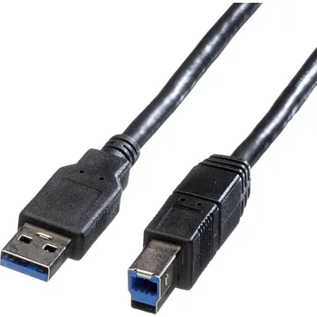 elektrický kabel Roline USB kabel USB 3.2 Gen1 USB-A zástrčka, USB-B zástrčka 1.80 m černá stíněný 11.02.8870