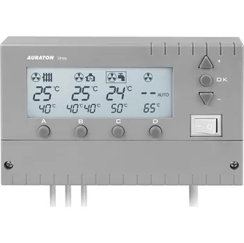 Termostat Termostat Auraton Ursa (S14), pro ovládání více oběhových čerpadel, šedá