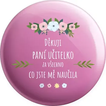 Placka Děkuji, paní učitelko, za všechno co jste mě naučila
