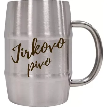 Sklenice Nerezový chladicí půllitr Pivo se jménem