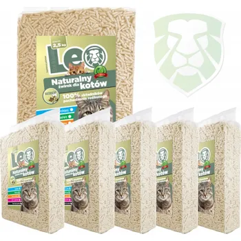 Podestýlka pro kočku Leo stelivo pro kočky přírodní 6x2.5 kg