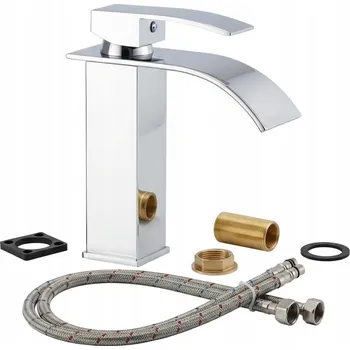 Vodovodní baterie Nástěnná umyvadlová baterie ŁAZIENKA ZA GROSZE ALFA, stříbrná