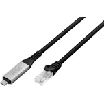 Digitus USB 3.1 Gen 1 (USB 3.0), USB 3.0, USB, USB-C® kabelový adaptér [1x USB, USB 3.2 Gen 1 (USB 3.0) - 1x RJ45, RJ45 zástrčka] AK-300601-100-S 10 m fóliové