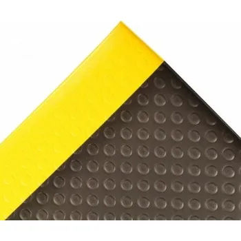 Rohožka Protiúnavová rohož, Černá/žlutá Mikrobuněčný vinyl Suché, délka: 150cm, šířka: 91cm x 12.7mm 417