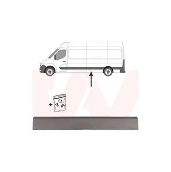 Lišta karosérie Ozdobná / ochranná lišta, boční stěna VAN WEZEL 3799424