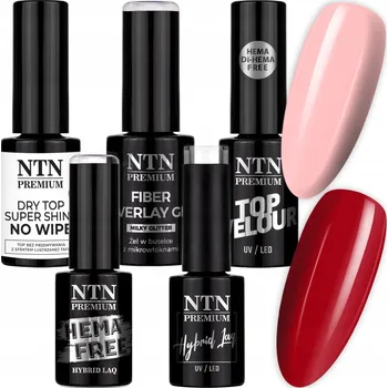 Lak na nehty Sada na nehty Classic French 2x Hybridní lak NTN 5g + Gel + 2x Top