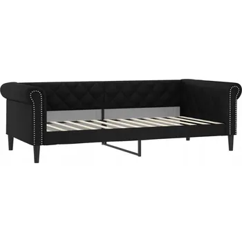 Pohovka Černá pohovka s funkcí spaní 235 x 90 x 68 cm