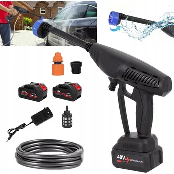 Vysokotlaký čistič Akumulátorová tlaková myčka 100 bar + 2x baterie – na auto i další použití