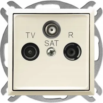 Elektrická zásuvka Anténní zásuvka nástěnná Ospel béžová