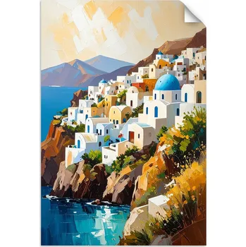 Obraz Samolepky do obýváku nebo ložnice, Santorini Řecko Krajina 100x150