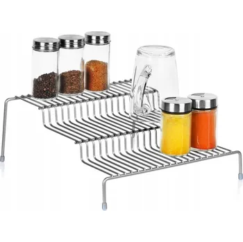 police KOVOVÁ KUCHYŇSKÁ POLICE ŠEDÁ 3-PATROVÁ STOJAN ORGANIZÉR NA KOŘENÍ