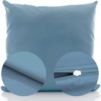 Povlečení Povlak na polštář 45x45 jednobarevný bavlněný povlečení TMAVĚ TYRKYSOVÝ