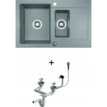 Granitový dřez Dřez jednopůlkomorový Brenor granit šedý