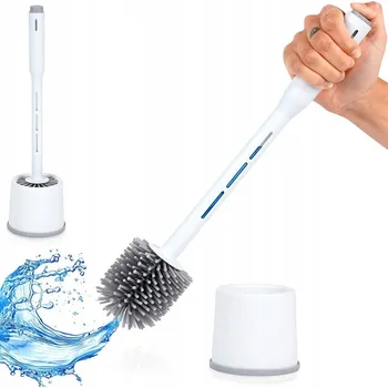 WC štětka SILIKONOVÝ WC KARTÁČ S DRŽÁKEM A DÁVKOVAČEM TEKUTINY