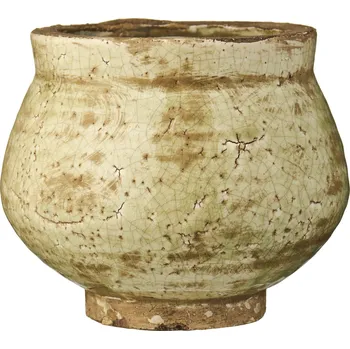 Obal na květináč Ib Laursen Keramický obal na květináč Light Green Crackle