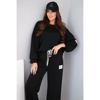 Dámská halenka Dámská souprava máslo mikina + kalhoty černý UNI