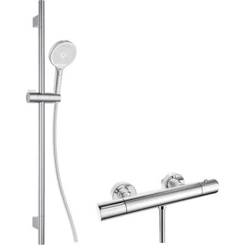 Sprchový set Kielle - Oudee Sprchový set s termostatickou baterií, tyčí, hadicí a sprchovou hlavicí, chrom 20602SNT20