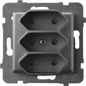 Elektrická zásuvka Elektrická Zásuvka Ospel , šedá