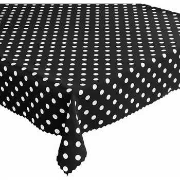 ubrus Ubrus Odolný proti Skvrnám na Stůl Puntíky Černý 140x220 cm