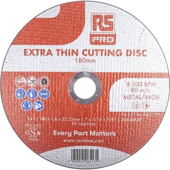 Řezný kotouč Řezný kotouč Oxid hlinitý zrnitost 46 178mm RS PRO