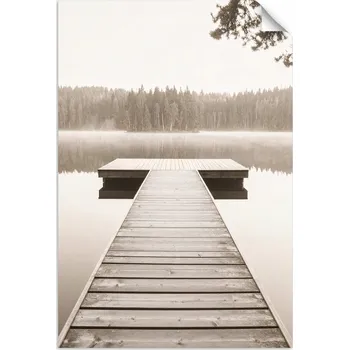 Obraz Samolepicí plakáty, Most jezero krajina příroda 100x150