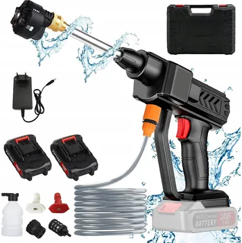Vysokotlaký čistič AKUMULÁTOROVÁ TLAKOVÁ MYČKA 2X AKU 24V 2AH S MULTIFUNKČNÍ TRYSKOU