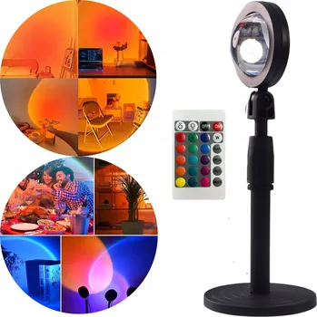 Lampička NOČNÍ LAMPA PRO DĚTI SUNSET USB RGBW NOČNÍ ZÁPAD SLUNCE