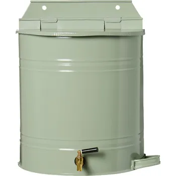 Zahradní dekorace Ib Laursen Nástěnná nádrž na vodu s kohoutkem a mýdlenkou Green 10,5 l