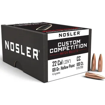 Sportovní střelba Střely Nosler Custom Competition .22 cal, dia .224, 69grs