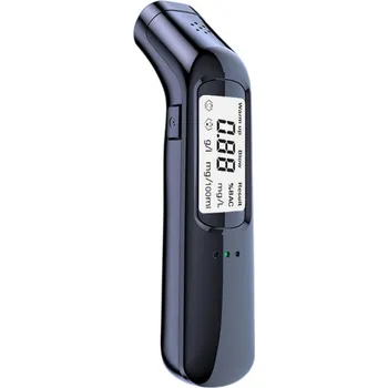 Alkohol tester Přenosný alkohol tester 8,9 x 2,5 x 1,7 cm Dechový analyzátor s LCD displejem Detektor alkoholu pro řízení pod vlivem Černý