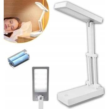 Lampička LED Stolní Lampa Bezdrátová Akumulátorová Bílá USB pro Psací Stůl Školní