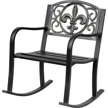 Zahradní houpací křeslo Outsunny antický design z kovu v bronzové barvě, stylové a pohodlné pro terasu a zahradu | Aosom.de