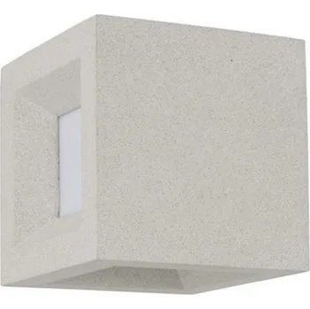 Venkovní osvětlení NOVA LUCE venkovní nástěnné svítidlo CASTRO bílý pískovec a akryl E27 1x12W bez žárovky 100-240V IP65 9762162