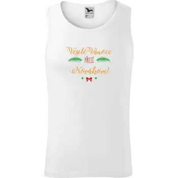 Pánské tílko Pánské vánoční tílko Veselé Vánoce přejí... (příjmení)